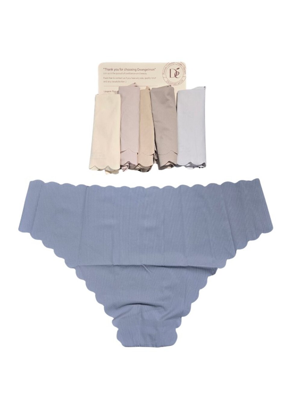 NIP | 6-Pack Seamless Scalloped No-Show Ribbed Underwear Set | XL - Picture 2 of 4